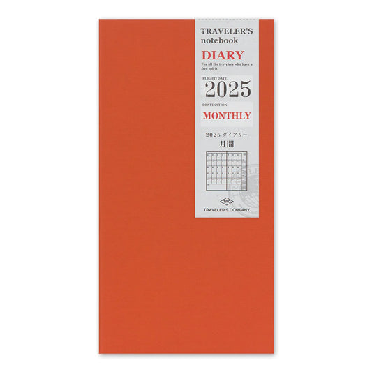 Travelers Regular size Diary 2025 Monthly