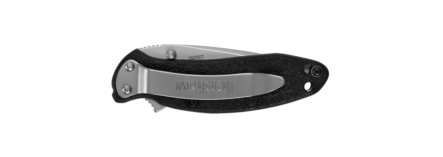 Kershaw Scallion Black Serrated Assisted Folding Knife