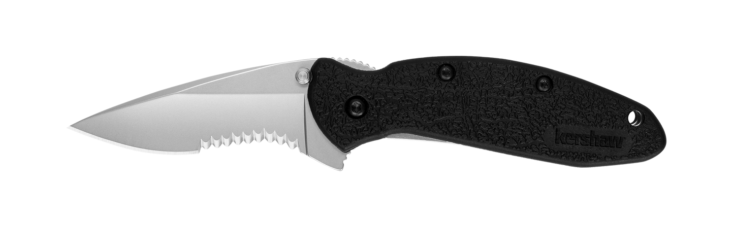 Kershaw Scallion Black Serrated Assisted Folding Knife