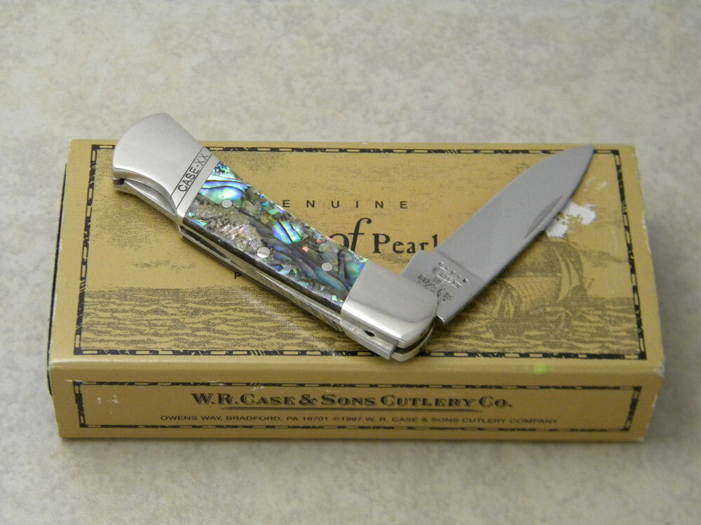 Case Knives Lockback Abalone Smooth Handle Tru-Sharp Blade Gentleman's Knife