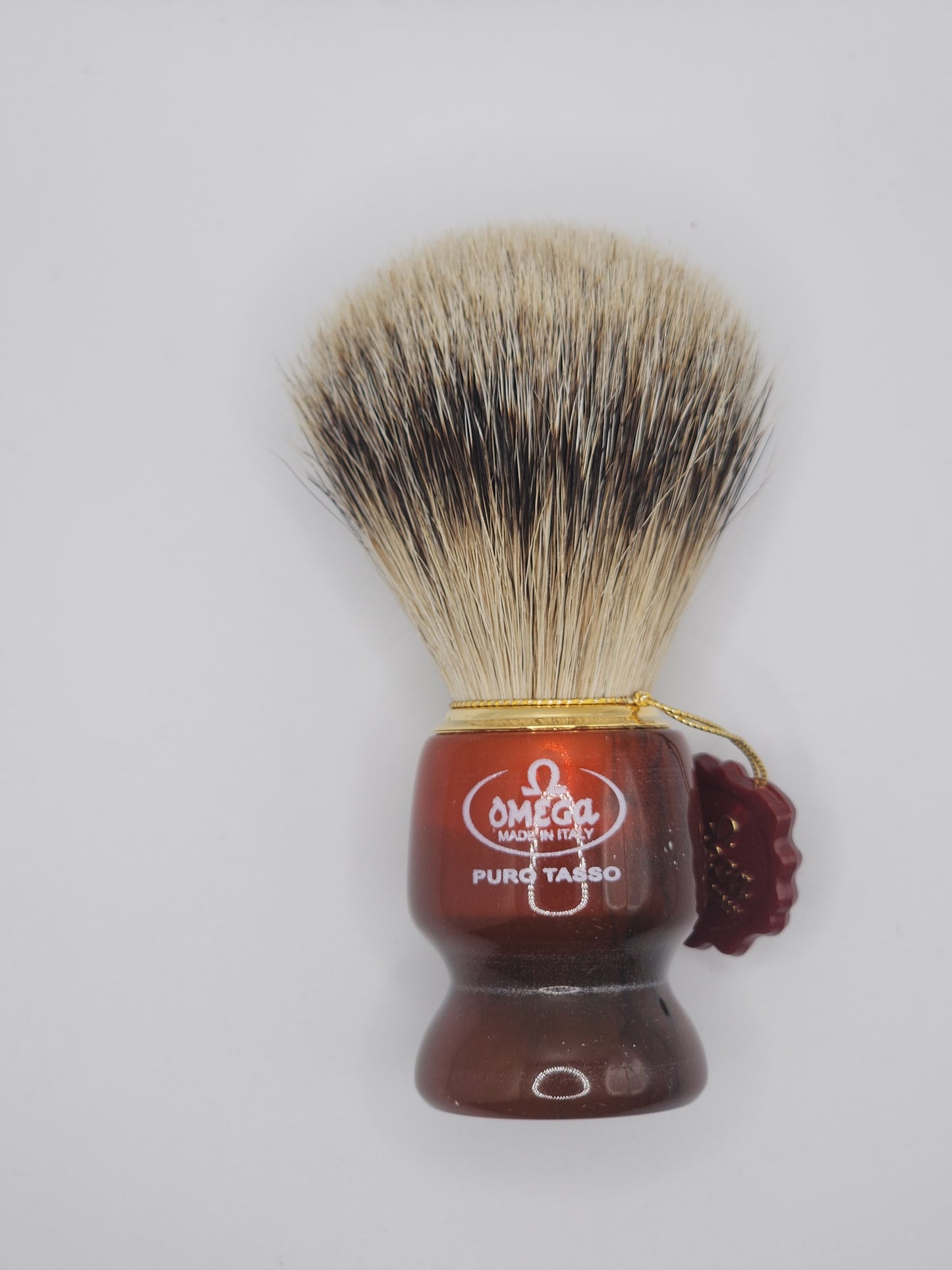 Omega 616 Super Badger Hair Shaving Brush Red Handle