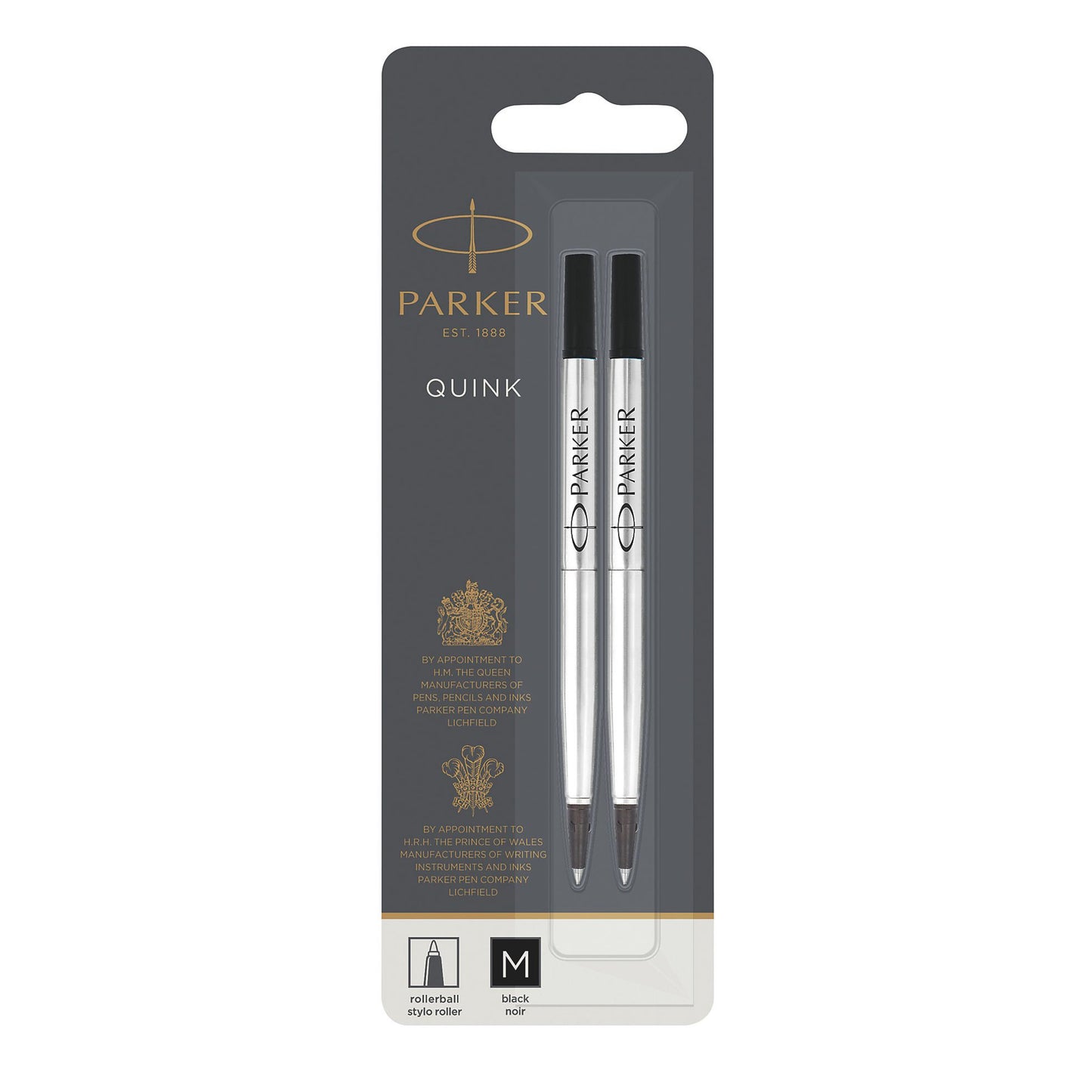 Parker Quink Rollerball Refill Black Medium