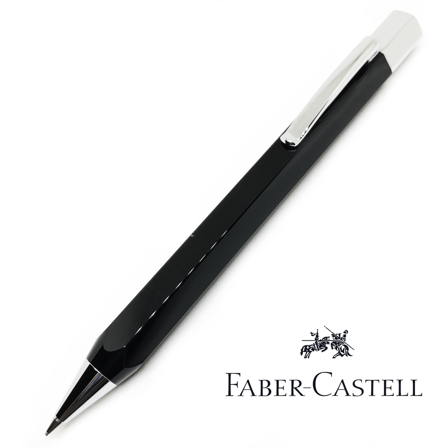 Graf Von Faber Ondoro Series Hexagonal Glossy Black 0.7mm Mechanical Pencil