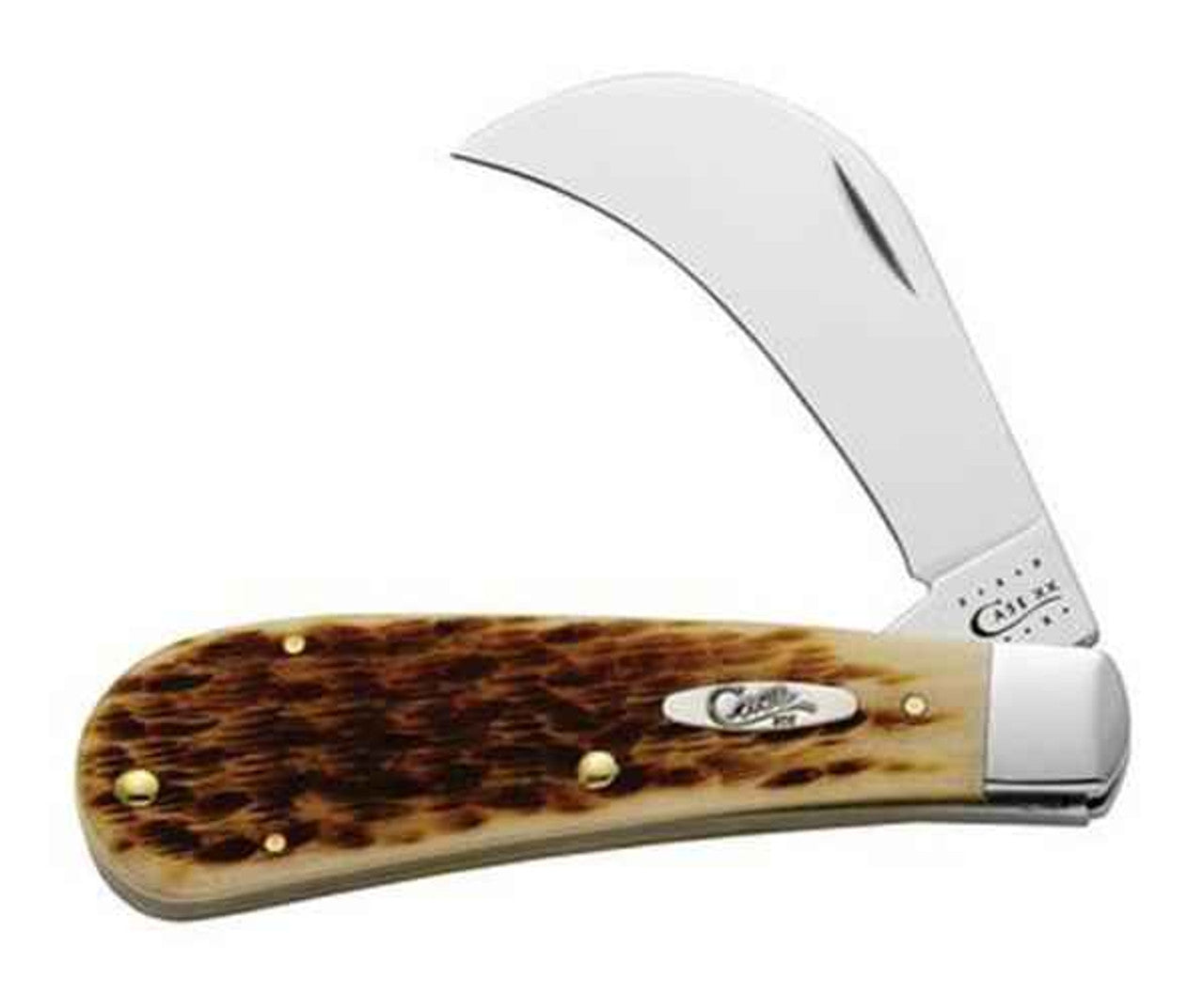 Case Knives Hawkbill Amber Bone Pruner Slip Joint Knife