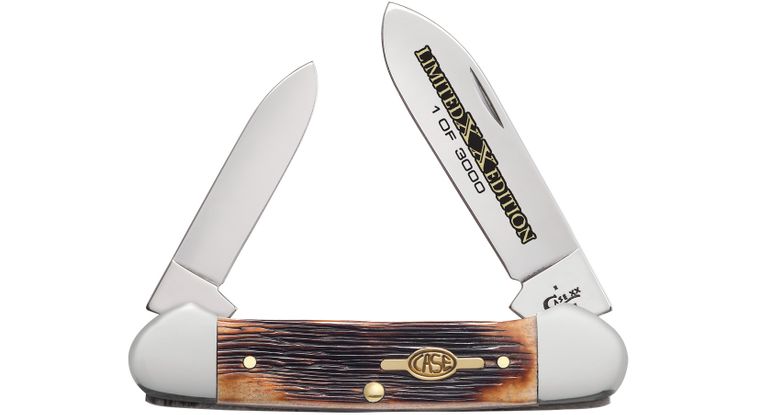 Case Knives XX Limited Edition Series XXXIII Brown Bone Canoe Slip Joint Knife