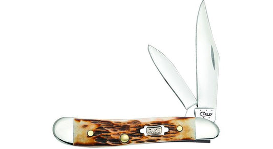 Case Knives Burnt Amber Bone Peanut Slip Joint Knife