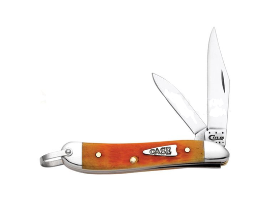 Case Knives Orange Peel Bone Peanut with Bail Slip Joint Knife