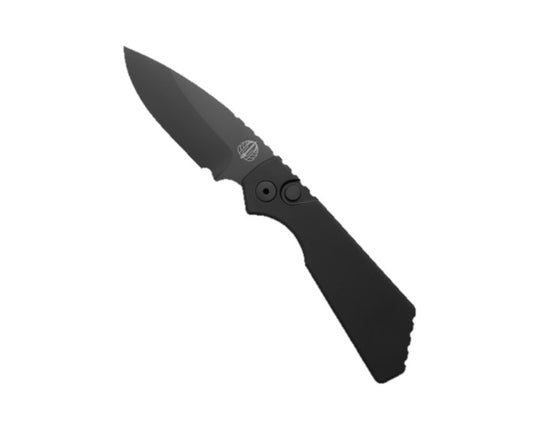 Protech Blade Show 2023 Strider PT+ Auto Smooth Black Handle w/ Black Blade Auto Folding Knife