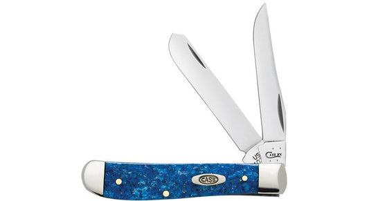 Case Knives Blue Sparkle Kirinite Mini Trapper Slip Joint Knife