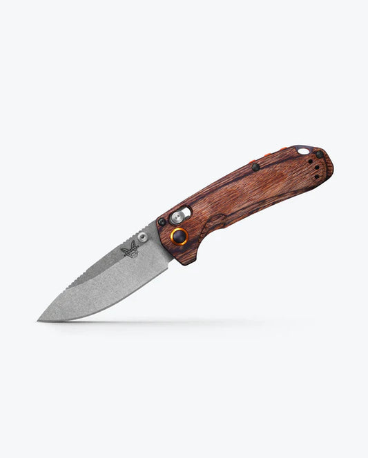 Benchmade North Fork Stabilized Wood Drop Point Folding Knife