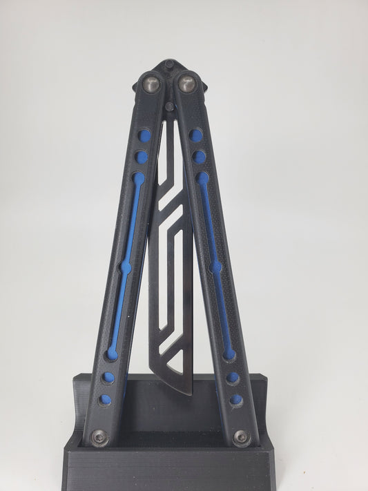 Squid Industries Nautilius Inked Blue Balisong Trainer *Blemished* *Consignment*