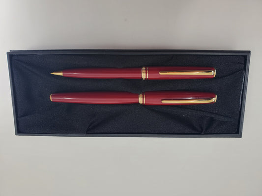 *Consignment* Montblanc MB Generations Red Fineliner Rollerball and Mechanical Pencil Set