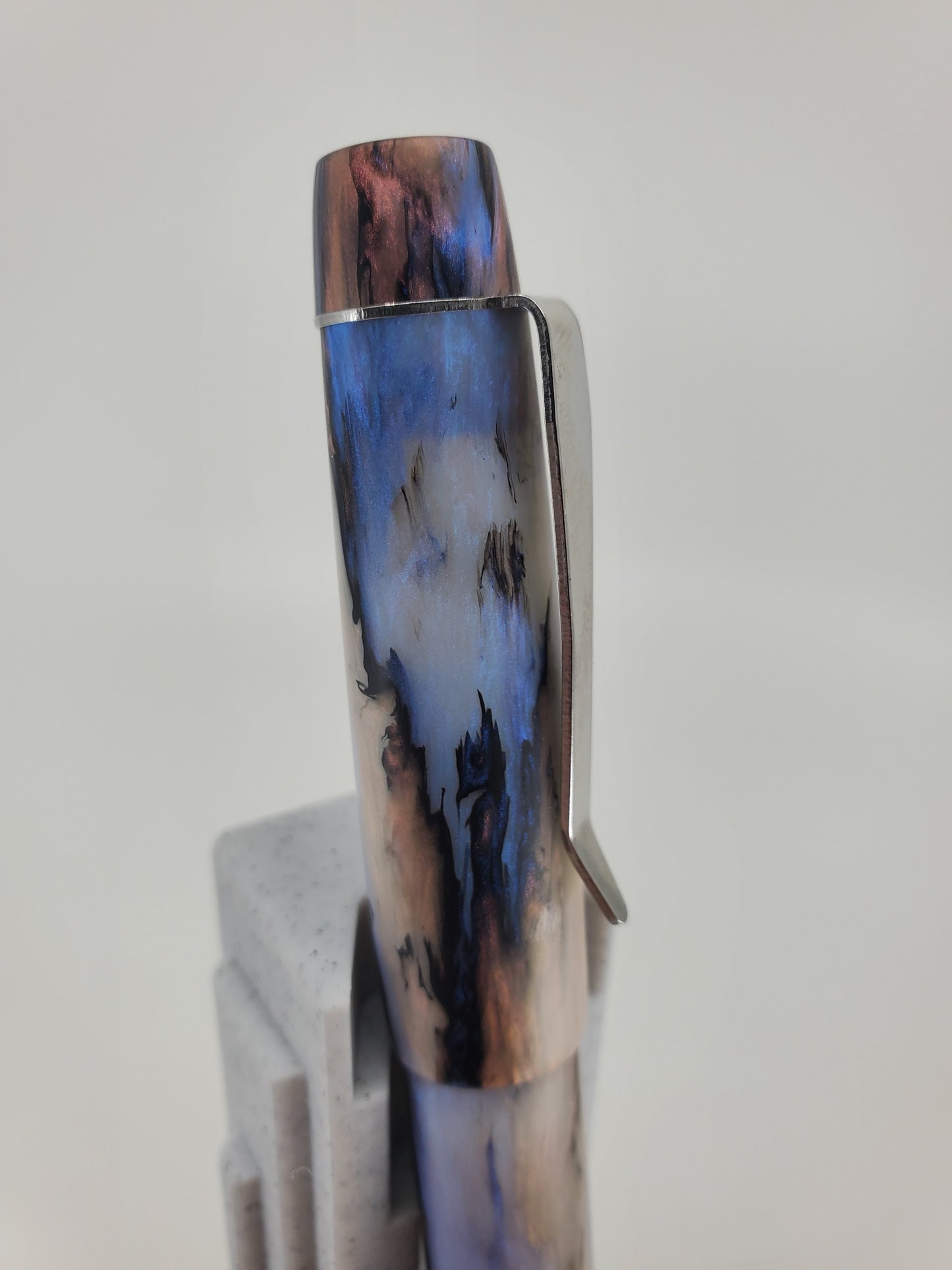 Rhys's Pieces "Matte Faux Abalone" Custom Handmade Rollerball Pen