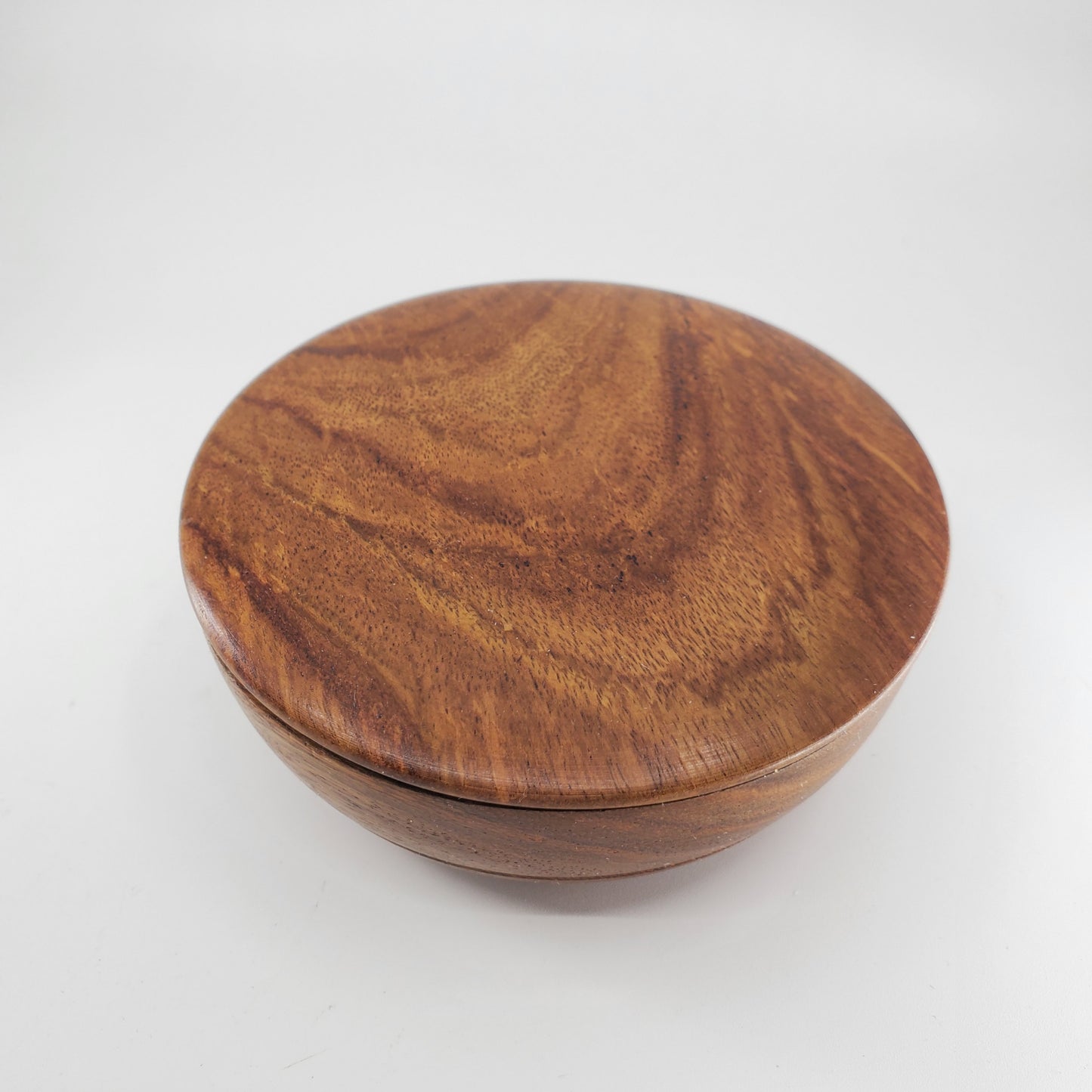 Smooth Wooden Shaving Soap Bowl w/ Soap