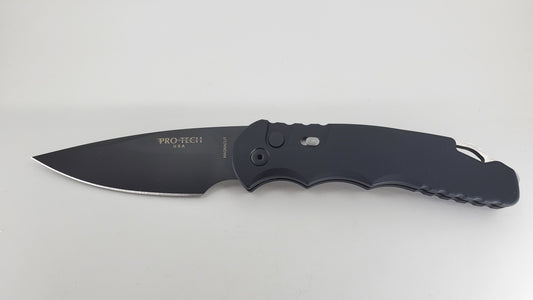 Protech Tactical Response 4 Black w/ Black DLC Magnacut Blade Buttonlock Auto Folder w/ Safety