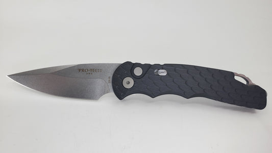 Protech Tactical Response 5 Black Feather Texture Handle Auto Folding Knife