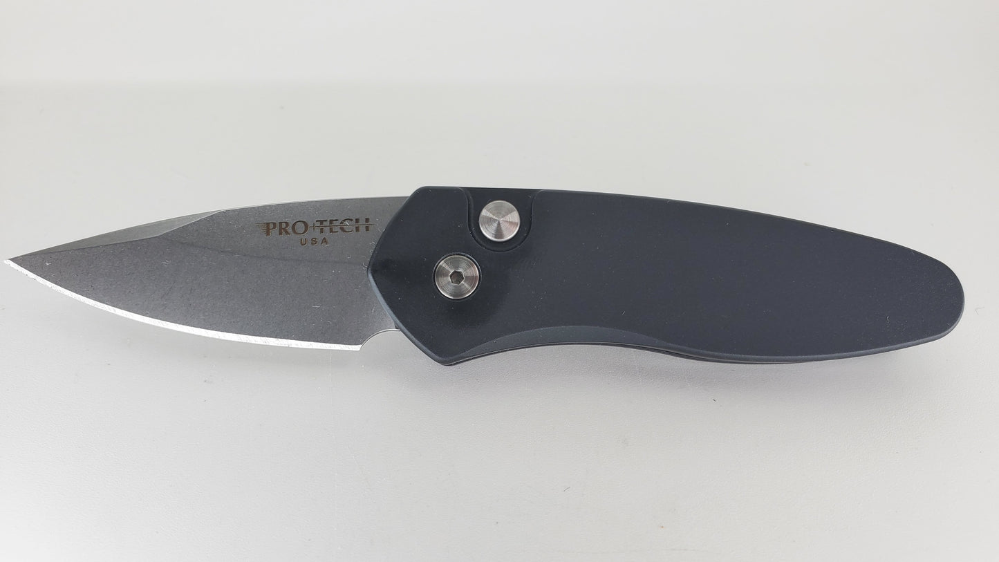 Protech Sprint Black Stonewash Blade Auto Folding Knife