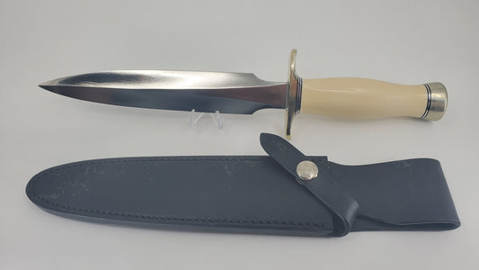 Randall Made Model 2-7 Fighting Stiletto Ivory Handle Fixed Blade