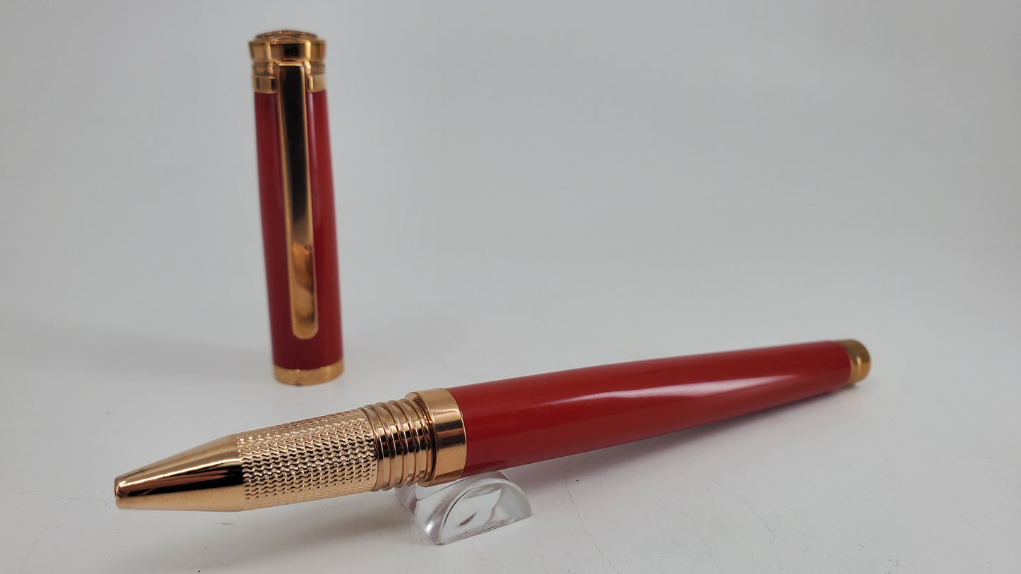 Laban Red w/ Copper Accent Rollerball Pen