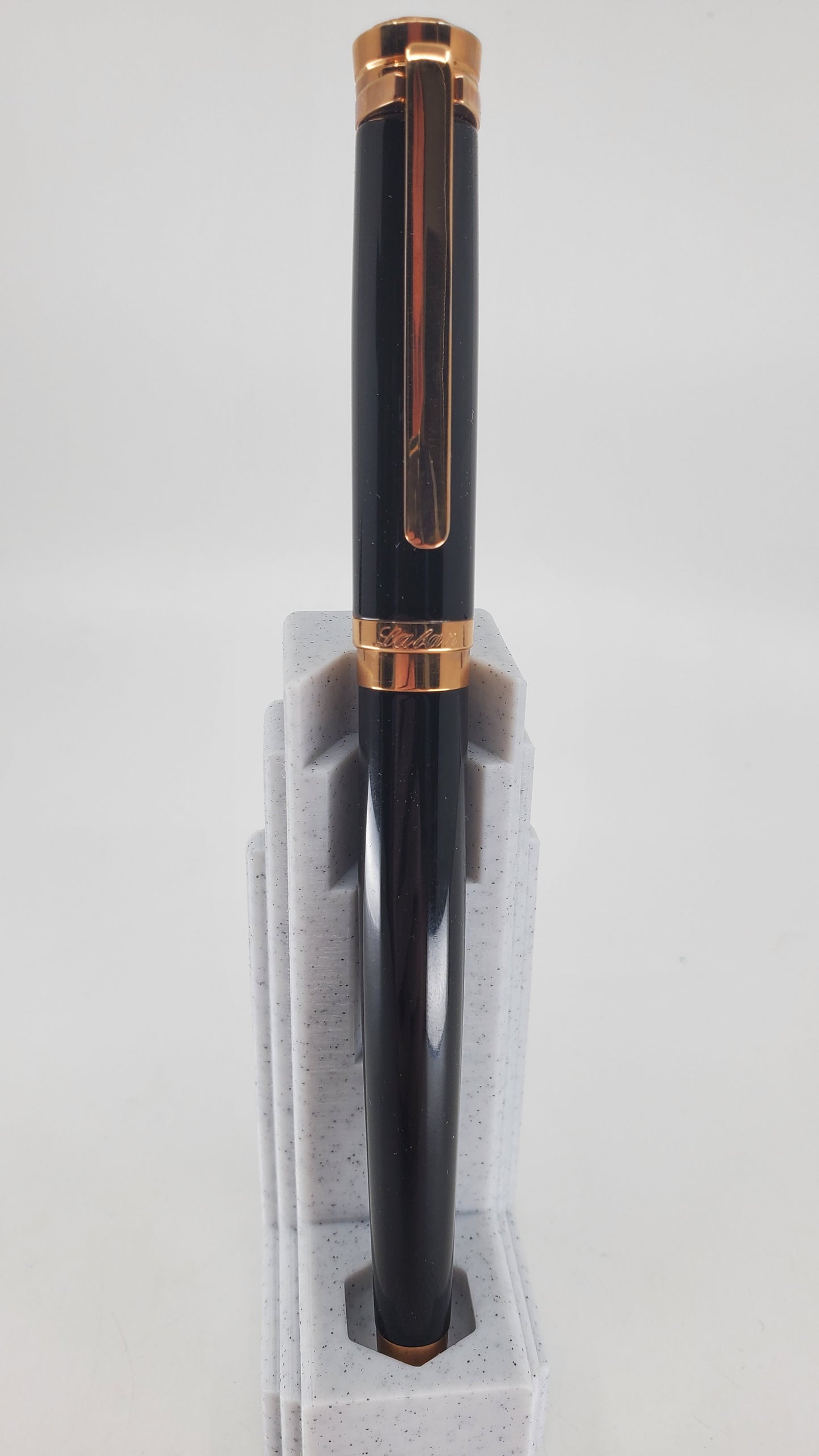 Laban Elegant Black and Rose Gold Rollerball Pen