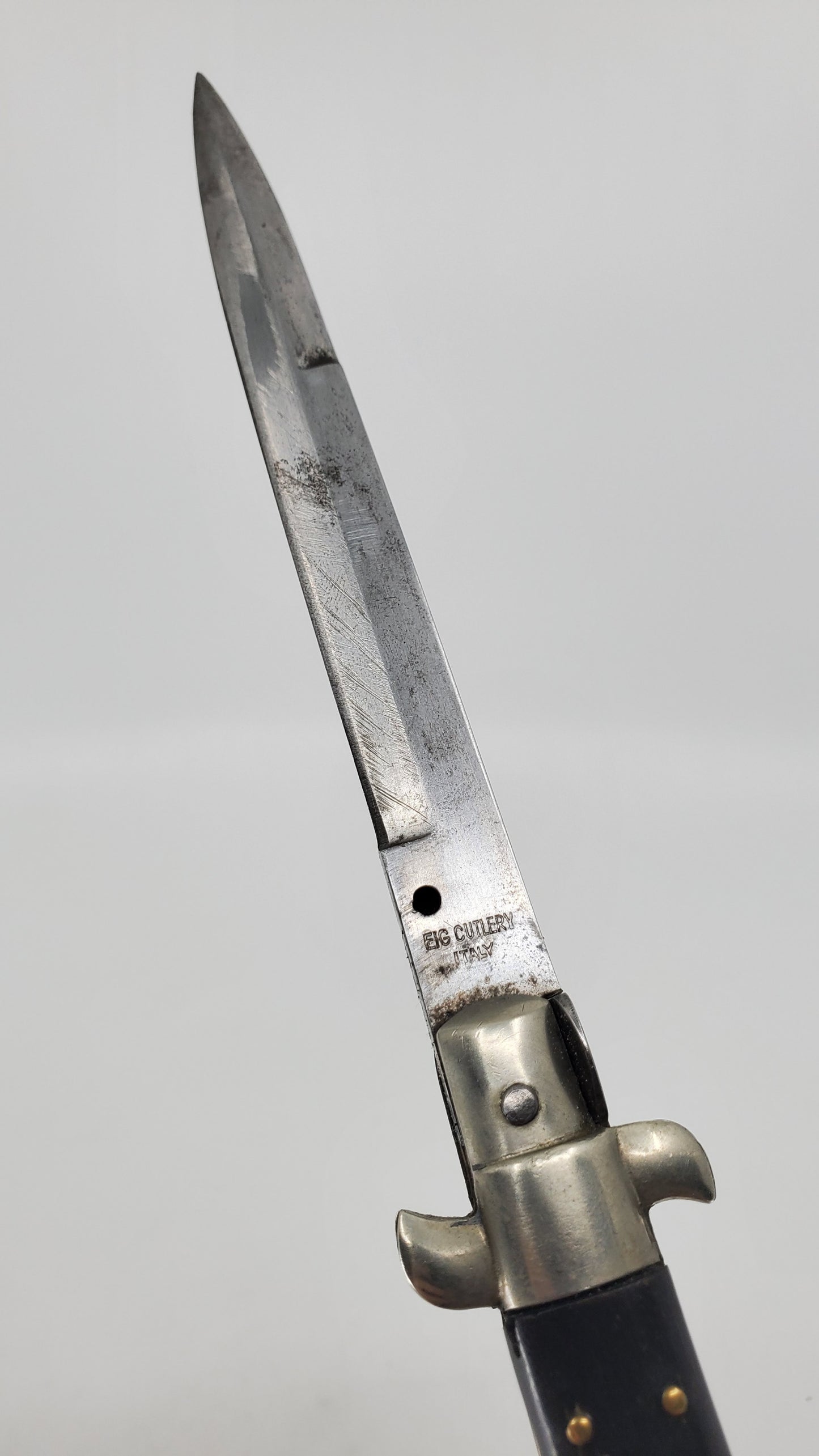 *Consignment* 1940's Italian Pick-lock Switchblade with Horn Scales Auto Folding Knife