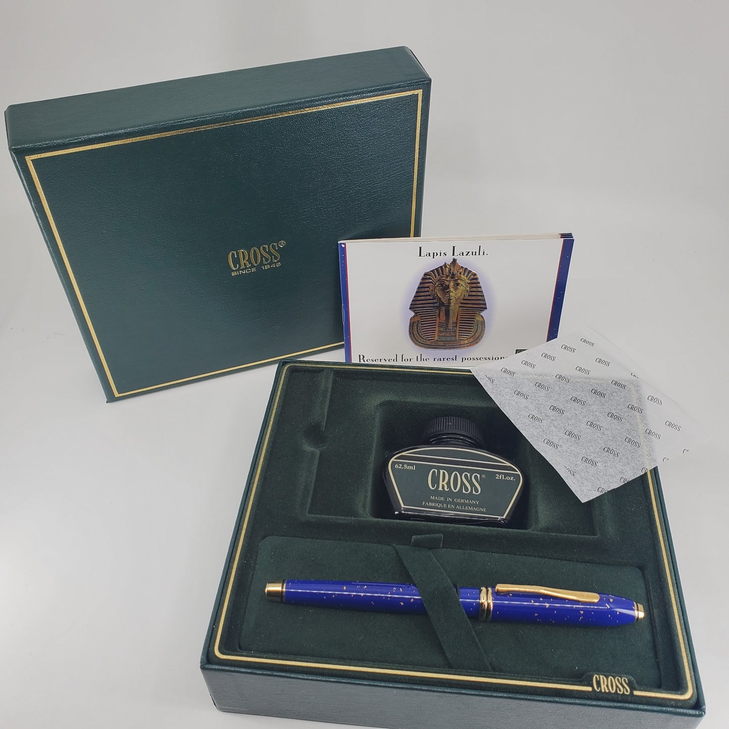 Cross Townsend Lapis Lazuli Fountain Pen 18k Gold Medium Consignment