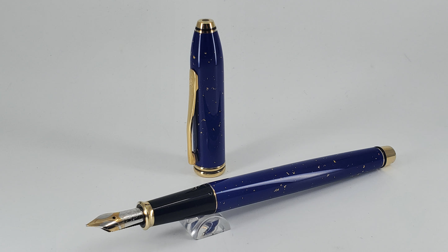 Cross Townsend Lapis Lazuli Fountain Pen 18k Gold Medium Consignment