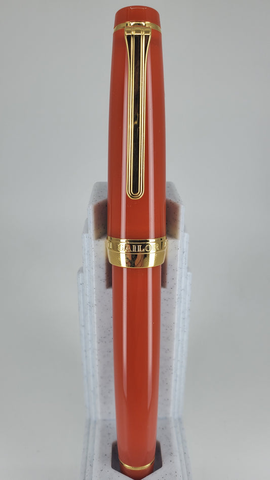 Sailor Professional Gear Fire Fountain Pen 21k Gold Medium Nib