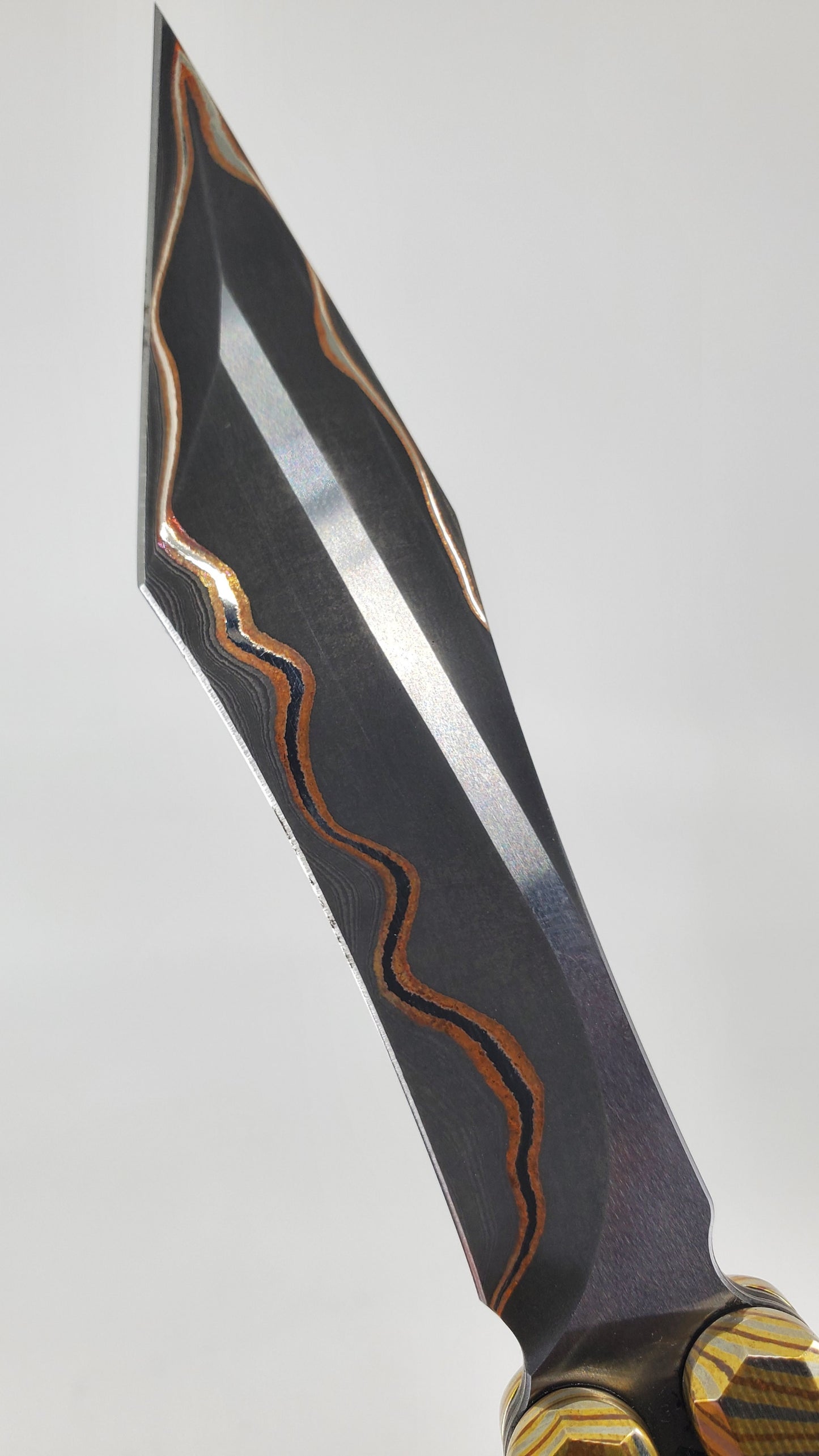 Poikilo PM2 Mokume Live Blade Balisong