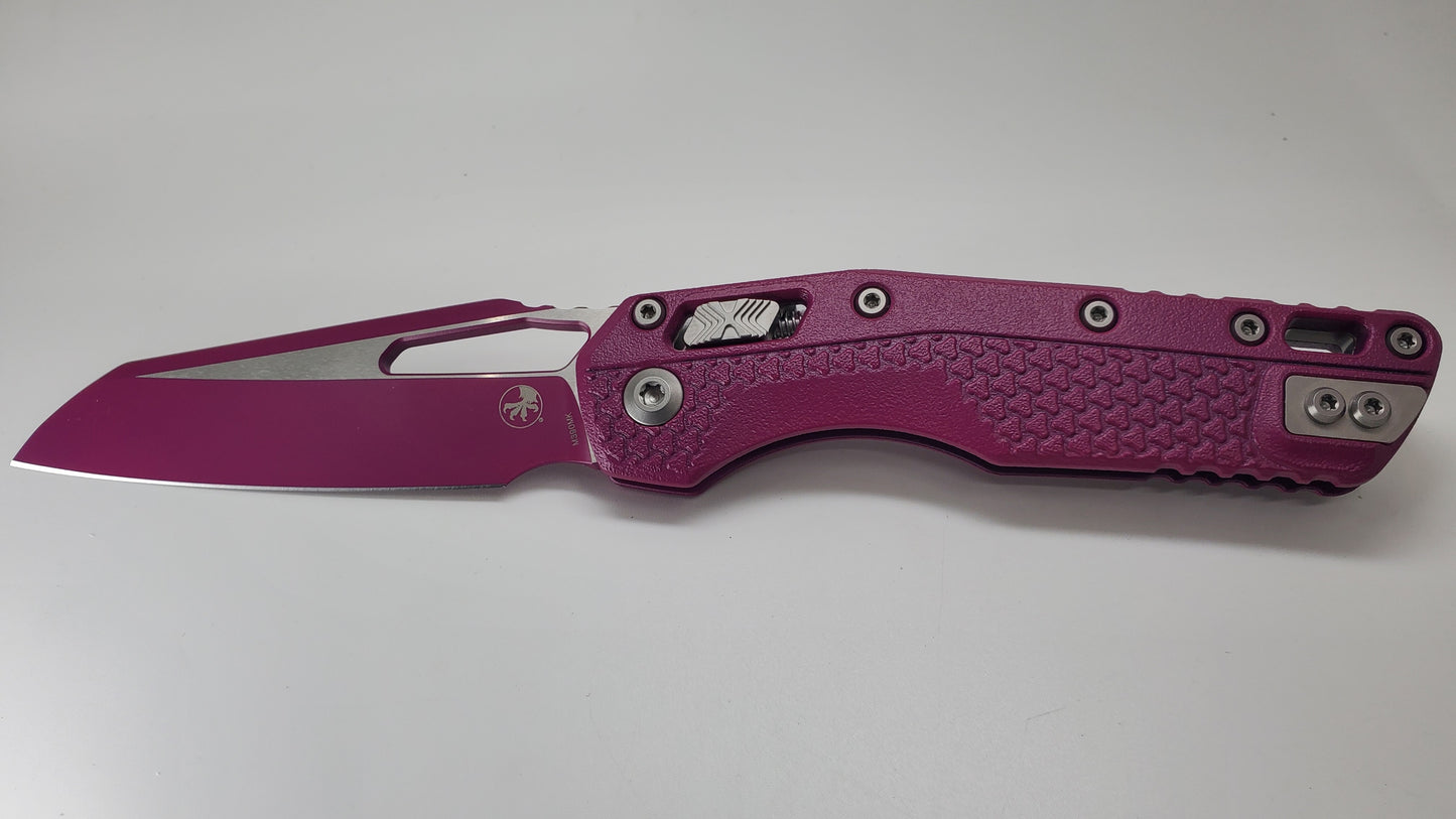 Microtech MSI S/E Tri-Grip Sangria Cerakote Folding Knife