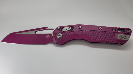 Microtech MSI S/E Tri-Grip Sangria Cerakote Folding Knife