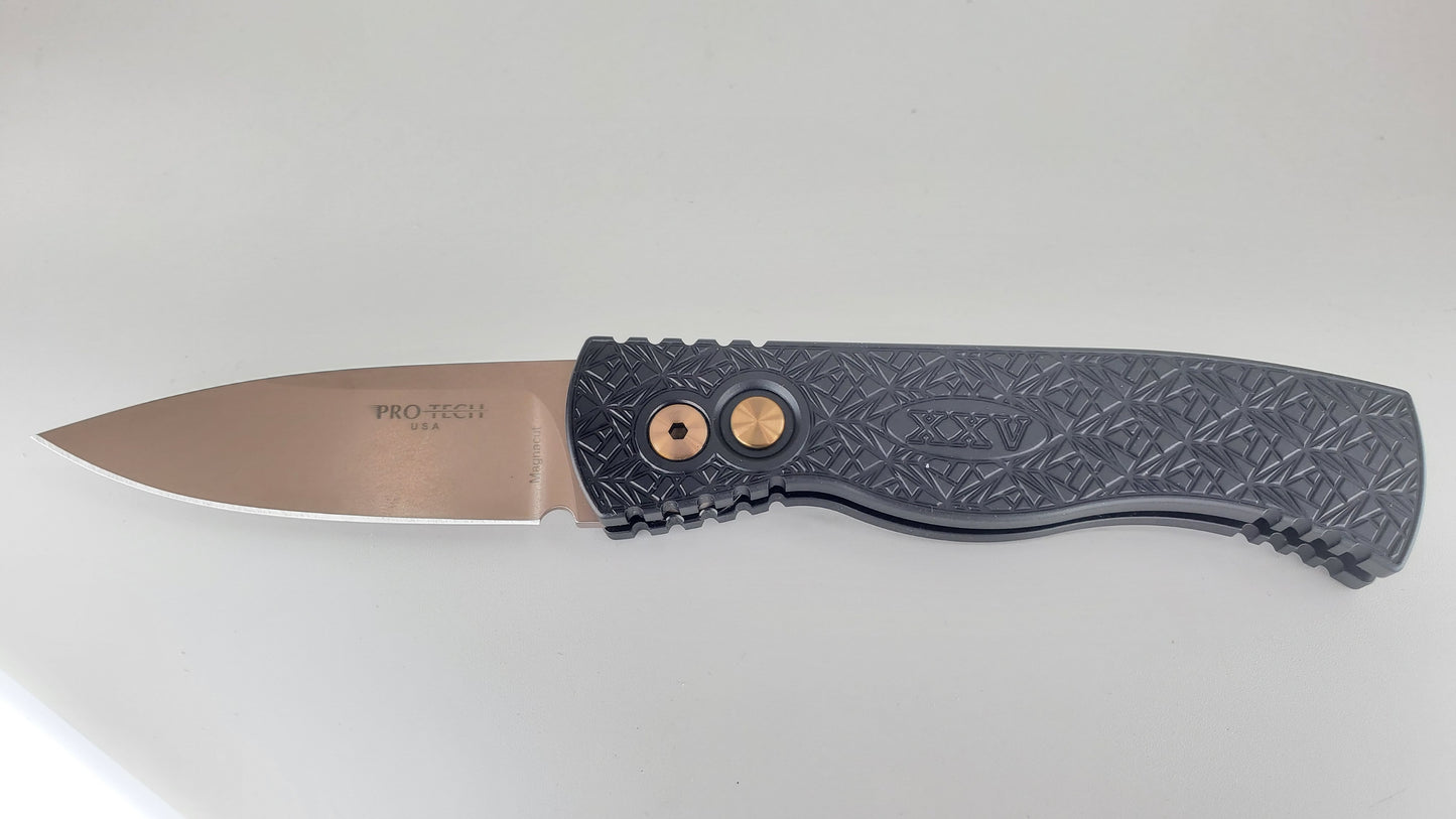 Protech 2025 Shot Show Tactical Response 2 Nexus Handle Rose Gold Magnacut Blade Auto Folding Knife