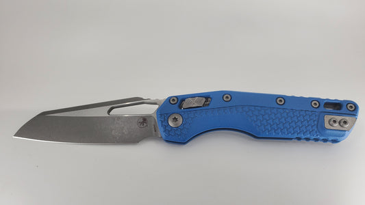 Microtech MSI S/E Tri-Grip Cerakote Blue Apocalyptic Folding Knife