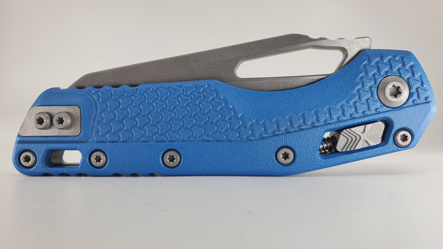 Microtech MSI S/E Tri-Grip Cerakote Blue Apocalyptic Folding Knife