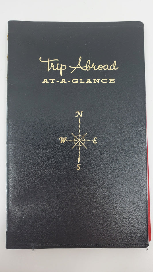 Vintage Travel Diary At-A-Glance Leather 1960's