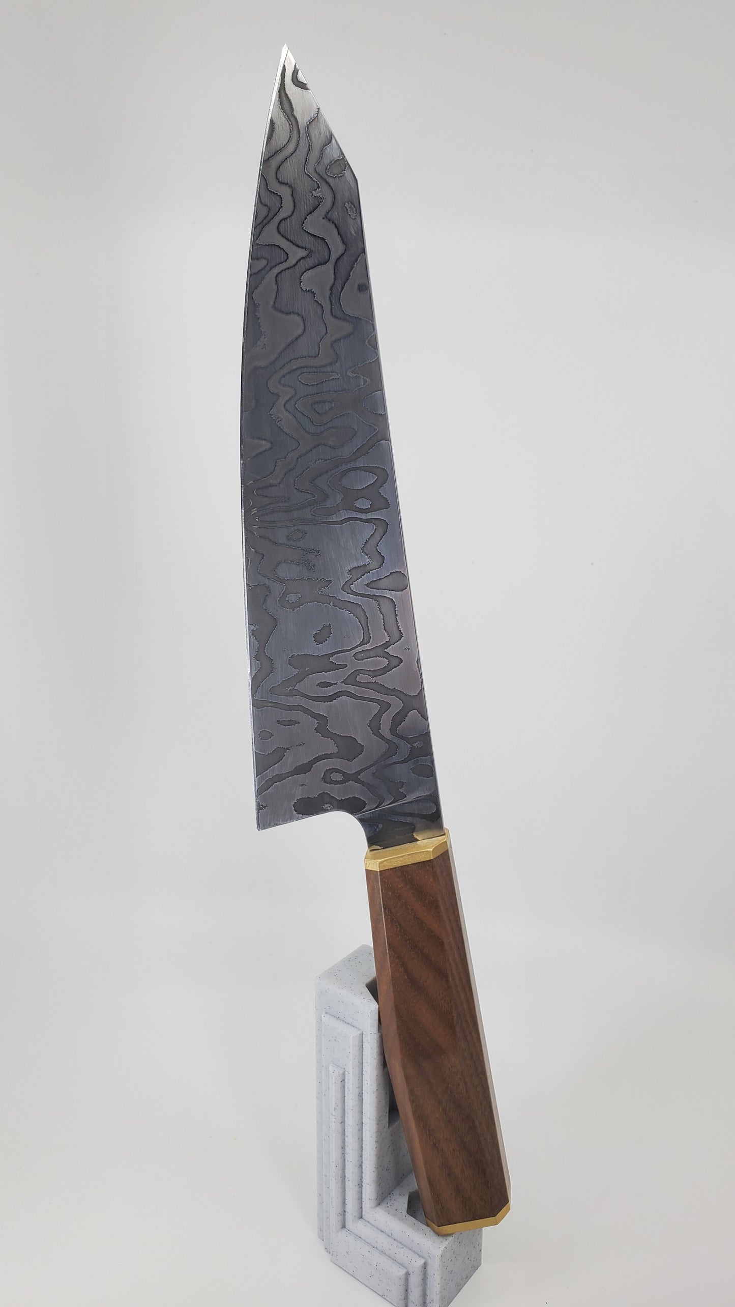 Mad Cat Forge Damascus 8" Kitchen Knife