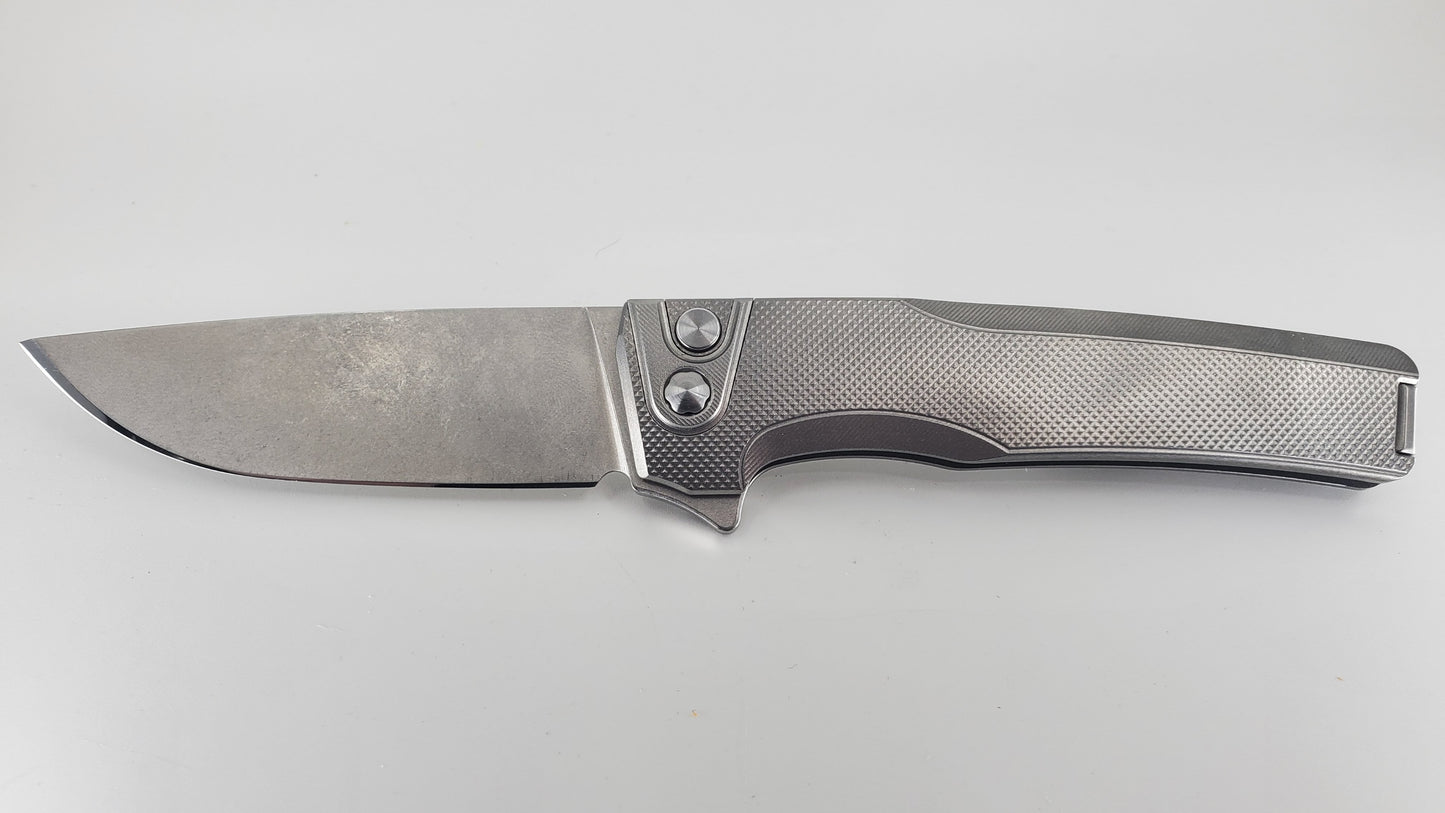 MachineWise Sonora Raw (CPM 20CV | Ti Bolster | Diamonds Handle) Buttonlock Folding Knife *BLEM*