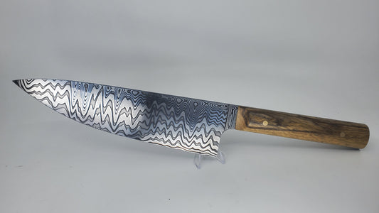 Mad Cat Forge 8" Damascus Arizona Hand Forged Kitchen Knife