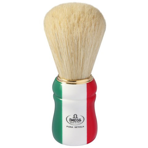 Omega Italian Flag Pure Bristle Boar Shaving Brush