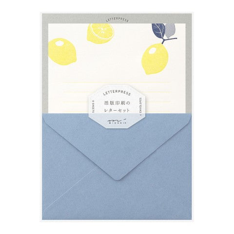 Midori Letter Set 476 Letterpress Lemon – Penchetta