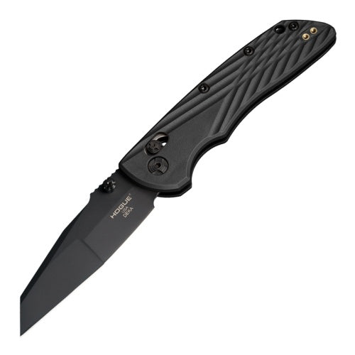 Hogue Deka Black Cerakote Handle Wharncliffe Black Folding Knife