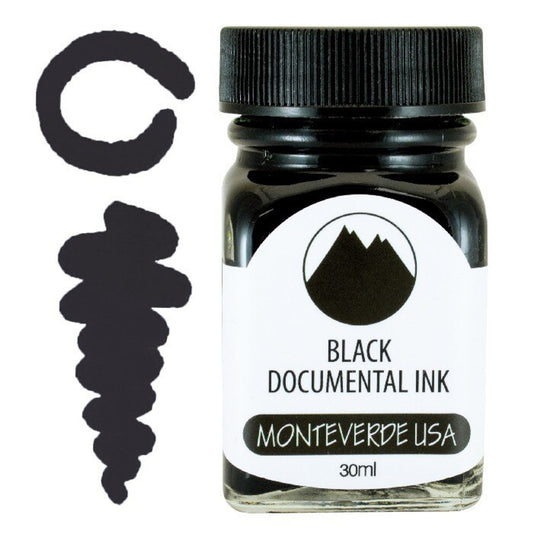 Monteverde Black Documental Ink 30ml Bottle