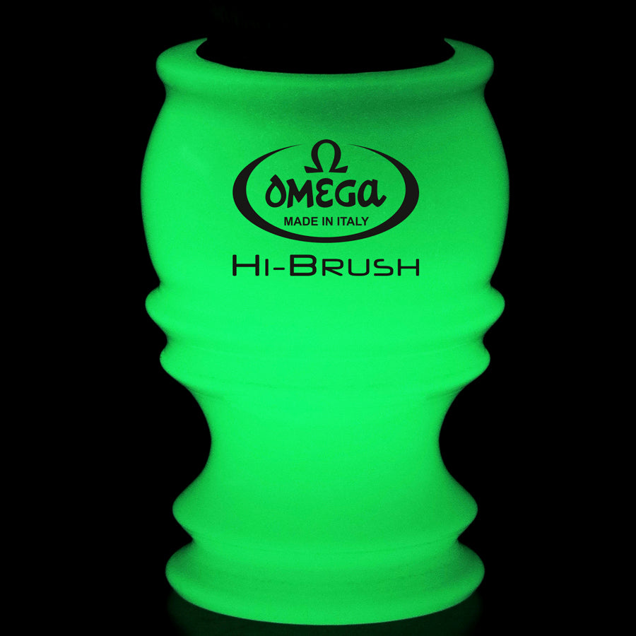 Omega 46800 Shave Brush HI-Brush PHOSPHORESCENT – Glow in the Dark