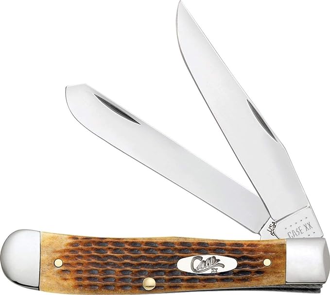 Case Knives Trapper Corn Cob Jig Antique Bone Slip Joint Knife