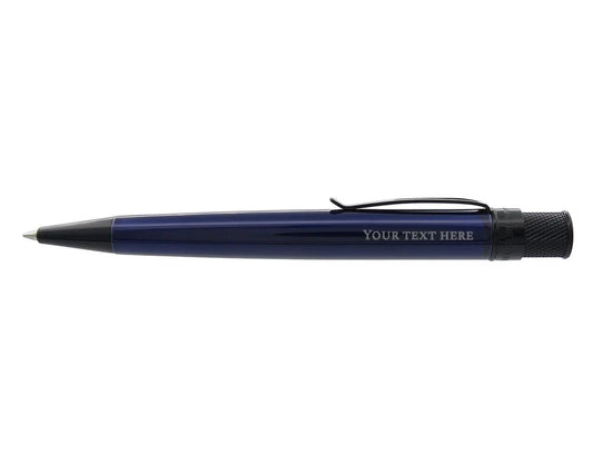 Retro 51 Tornado Stealth Blue Black Rollerball Pen