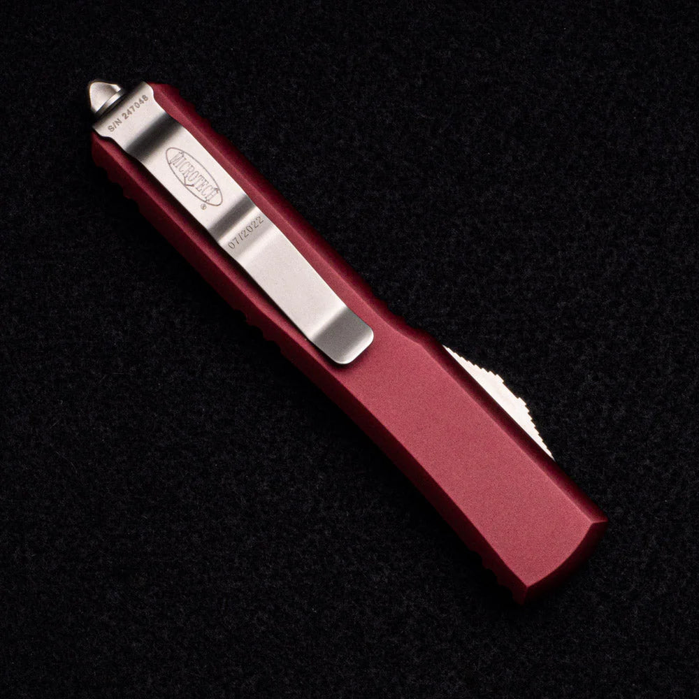 Microtech Ultratech Merlot Satin Standard Out the Front