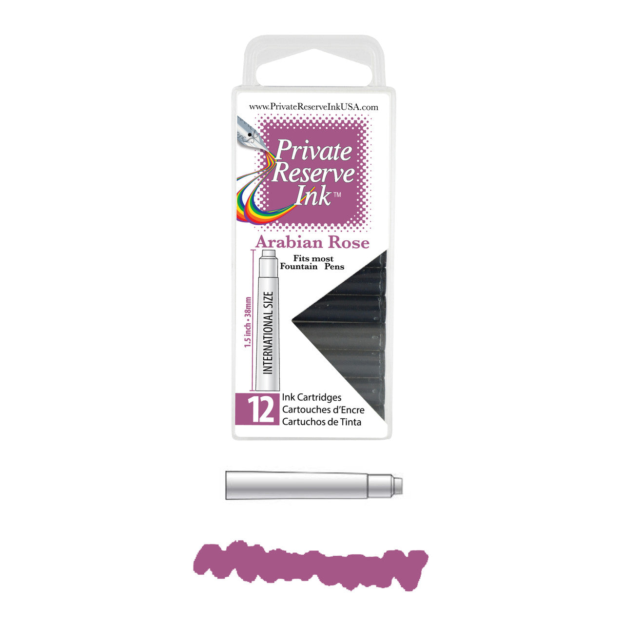 Private Reserve Ink 12pk Ink Cartridges for Short Standard International Size Fountain Pens