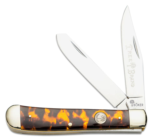 Boker Traditional Trapper Fox Tortoise Slip Joint Folding Knife