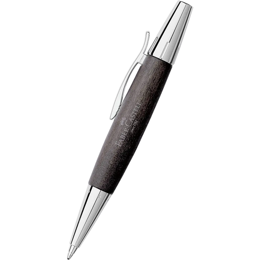 Faber-Castell E-Motion Black w/ Silver Ballpoint Pen