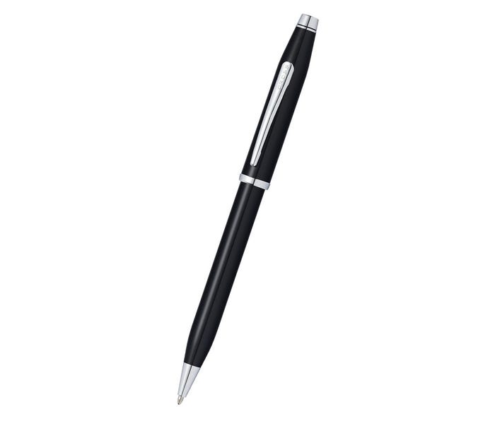 AT Cross Century II Black Lacquer w/ Rhodium Rollerball Pen